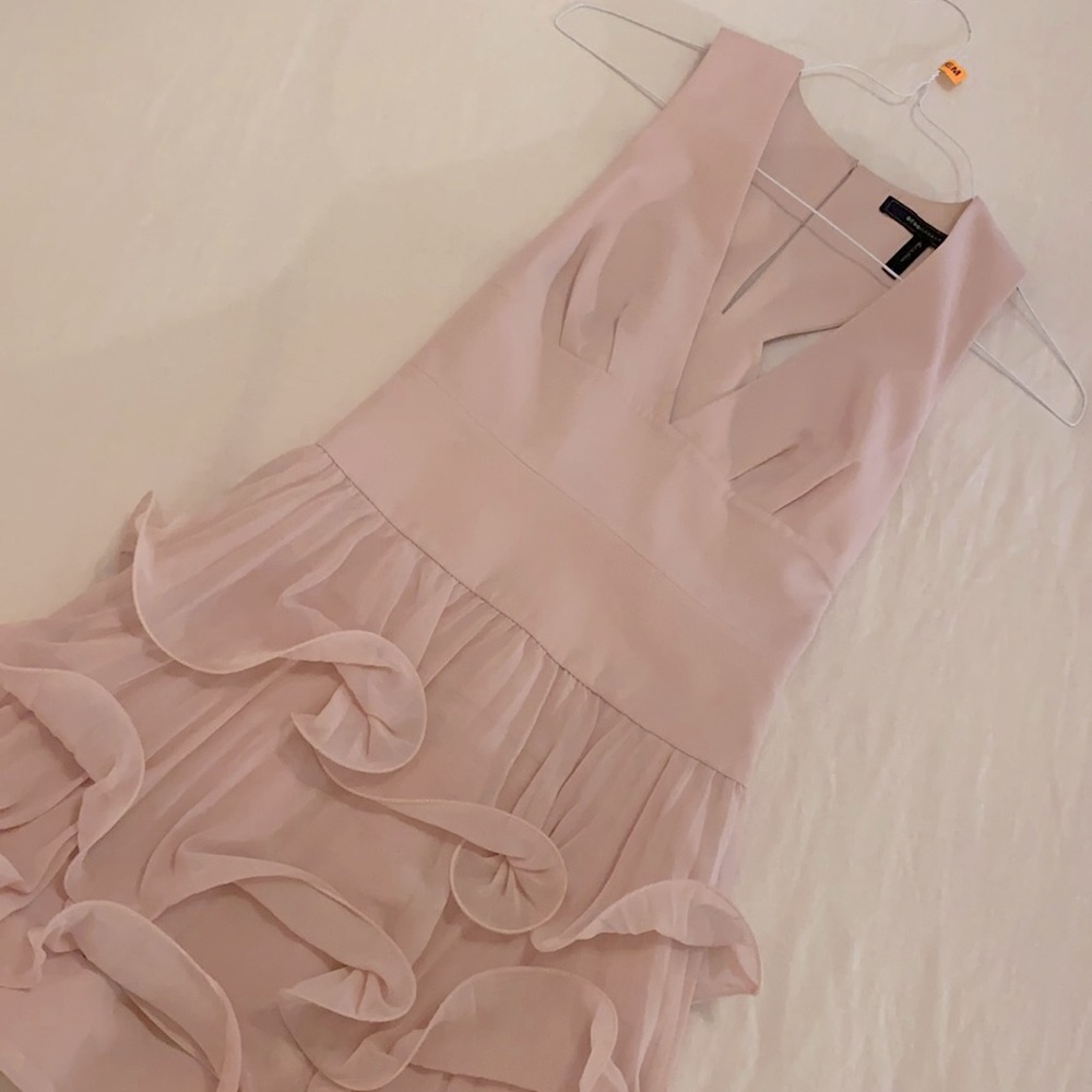BCBGMaxazria pink chiffon mini dress